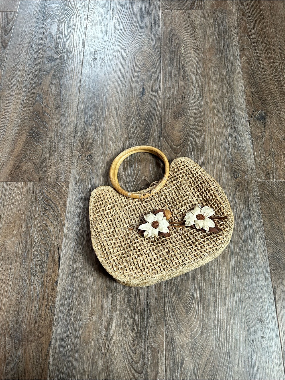 Vintage straw purse